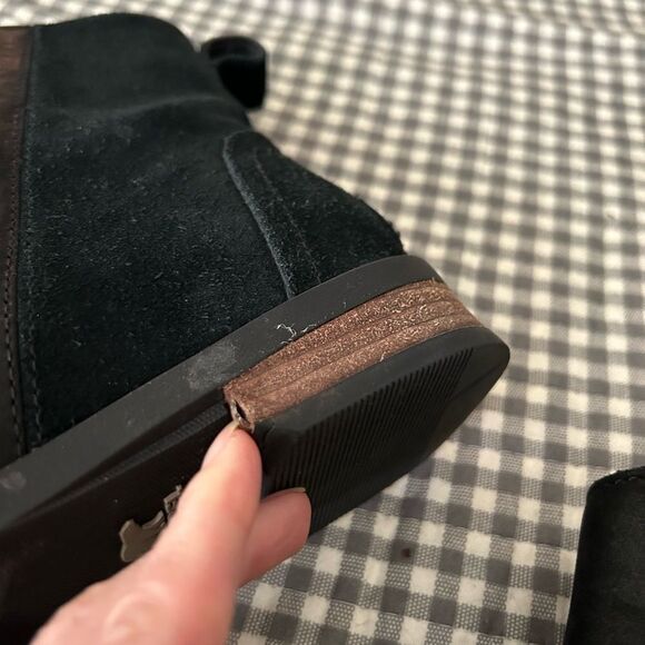 Sorel Emelie Chelsea zip Black Leather suede Ankle Bootie Women's Size 6… - Picture 5 of 9